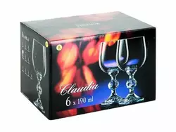 Набор бокалов Bohemia Claudia 40149/190 (упаковка 6шт)