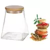 Банка скляна з бамбуковою кришкою Kamille KM 9037 Банка скляна з бамбуковою кришкою Kamille KM 9037