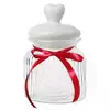 Ємність скляна з керамічною кришкою з червоним бантом S&T 7079-1 7054-1, 700ml Ємність скляна з керамічною кришкою з червоним бантом S&T 7079-1 7054-1, 700ml