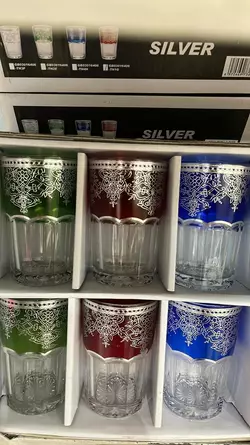 Glasware 6401 стакани кольорові 6шт