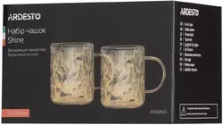 Ardesto Shine AR2626GG Набір чашок 260мл 2ШТ Ardesto Shine AR2626GG Набір чашок 260мл 2ШТ