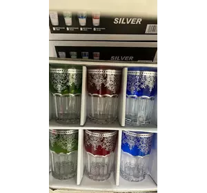 Glasware 6401 стакани кольорові 6шт